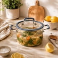 thumbnail image 3 of Elements by Thyme & Table 4.5 QT Borosilicate Glass Pot - Blue, 3 of 5