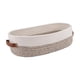 thumbnail image 4 of Cesta de almacenamiento tejida con cuerda de algodón, cesta de baño sencilla con asas para Gris y blanco, 4 of 9