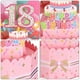 thumbnail image 4 of Tarjeta de cumpleaños 18 de Uxcell, tarjeta pop-out de cumpleaños con tarjeta de saludo y sobre para regalo de mujer o niña, color rosa, 4 of 6