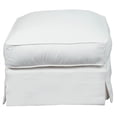 thumbnail image 2 of Sunset Trading Horizon Slipcovered Ottoman in Warm White Fabric, 2 of 6