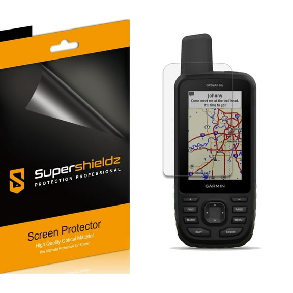[6-Pack] Supershieldz for Garmin GPSMAP 67 67i 66i 66s 66st 66sr Screen Protector, Anti-Bubble High Definition (HD) Clear Shield