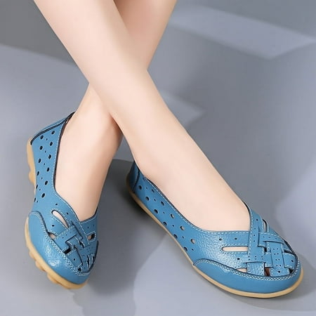 

SHYYY 2024 Women s with Soft Sole Platform and Out Design Lightweight Slip On Casual Flats
