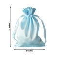 thumbnail image 3 of Efavormart 12PCS BABY BLUE Satin Gift Bag Drawstring Pouch Wedding Favors Bridal Shower Candy Jewelry Bags - 5"x7", 3 of 11
