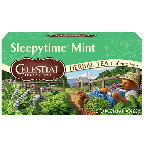 Celestial Seasonings, Herbal Tea, Sleepytime Mint, Caffeine Free, 20 Tea Bags, 1.0 oz (29 g