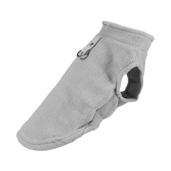 OFFIGAM Grey Dog Coat Breathable Winter Vest with Metal Buckle for Outdoor Activities and Cold Weather