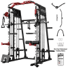 Mikolo M4 Smith Machine Home Gym, 2200LBS Power Rack with Functional Trainer, Cable Crossover, LAT Pulldown, Low Row, Landmine and Plate Storage for Full Body Strength Training