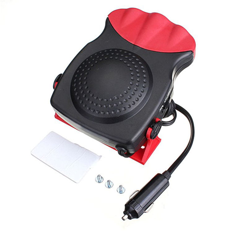 2 In 1 12V 150W Auto Car Heater Portable Heating Fan With Swing-out Handle Windscreen Defroster Dashboard Driving Demister 