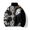 thumbnail image 2 of Chaquetas de invierno para hombre, ropa informal de algodón para hombre, chaqueta con estampado de estatuas retro, abrigo para hombre, abrigos, parka para hombre, frío, 2 of 5