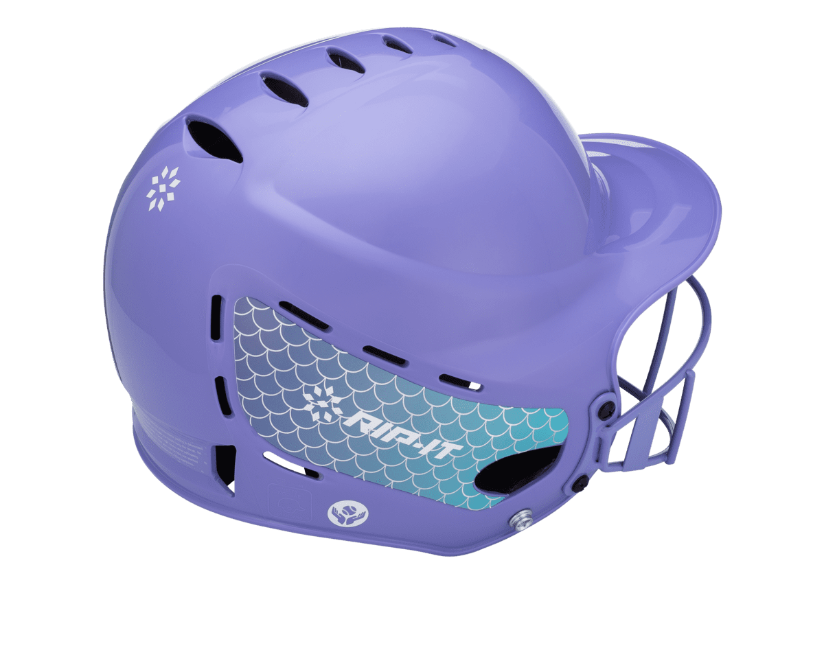 RIP-IT Girls Play Ball T-Ball Softball Batting Helmet - Ombre Mermaid - Lavender
