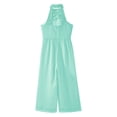 thumbnail image 6 of CHICTRY Girls Chiffon Ball Gown Juniors Youth Sleeveless High Waist Wide Leg Maxi Jumpsuit Formal Dress Outfit Mint Green 14, 6 of 7
