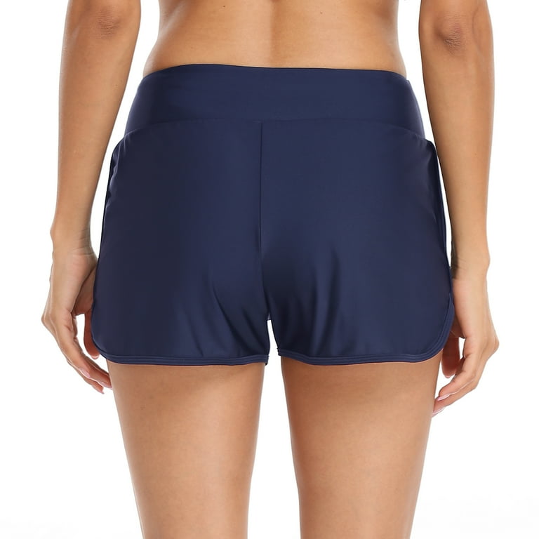 Blue swim shorts womens sale