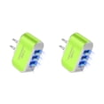 thumbnail image 2 of Adaptador de carga Monstrate de enchufe de EE. UU. USB LED 1000mA Protección de circuito de viaje Iluminación electrónica Bloque Verde 2 piezas, 2 of 5