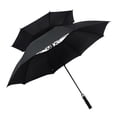 thumbnail image 2 of Lipstore Golf Umbrella Double Canopy Vented Umbrella Large Waterproof Sturdy Auto Open Black, 2 of 8