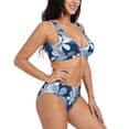 thumbnail image 2 of Rocae Flower for Bikini Set for Women Two Piece Sexy High Swimsuits Split Crossover Bikini, 2 of 9