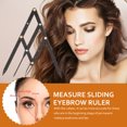 thumbnail image 4 of Weiweiguan 1pc Sliding Three-point Stainless Steel Eyebrow Ruler Golden Ratio Ruler, 4 of 6