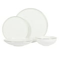 thumbnail image 4 of Gibson Elite Lana 16 Piece Bone China Double Plates and Bowls Dinnerware Set W/ Gold Rim, 4 of 5