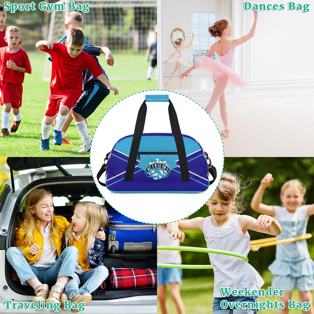 Qzjjjmy Cheer Bag Dance Bag for Girl Cheerleader Bag Sport Duffel Bag