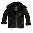 thumbnail image 1 of Jordan Craig Double Collar Calagary Shearling Men's Jacket Black 91313aa-black, 1 of 1
