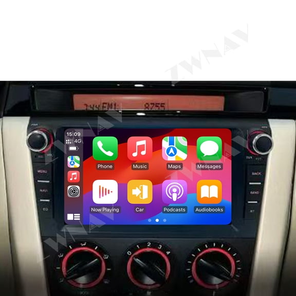 ZWNAV 8 inch Car Radio Android 14.0 CarPlay for Mazda 3 2009-2012 Multimedia Player GPS Navigation 4G WiFi DSP Stereo Bluetooth