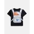 thumbnail image 2 of Wonder Nation Toddler Boys Embroidered Patch Graphic Backpack Tee with Short Sleeves, Sizes 12M-5T, 2 of 3