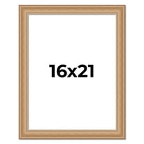16x21 Frame Charleston Honey Brown Solid Wood Picture Frame Width 1.75 Inches | Interior Depth 0.5