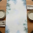thumbnail image 5 of Spring Grey Green Table Runner, Country Oil Painting Cabin Flowers Trees Washable Cotton Linen Table Runners 90 Inches Long, Dresser Scarf Runner for Dining/Coffee/Kitchen/Hallway Tables 13''x90'', 5 of 9