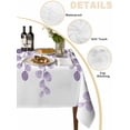 thumbnail image 2 of Purple Eucalyptus Leaves Table Cloth, Watercolor Floral Leaf Plants Waterproof Tablecloth for Square Tables, Reusable Washable Fabric Table Cover for Restaurant Kitchen Dining Tables 54"x54", 2 of 6