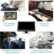 Podofo 10.1” HD Monitor for Mini TV & Car Video Player & Computer Display TFT LCD Color Screen Built in Speaker