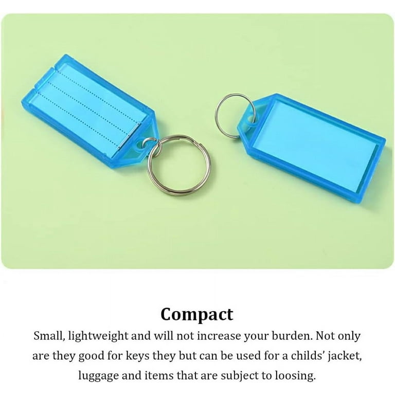 20X Key Tags with Split Ring ID Labels Card Keychain Numbered
