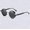 Black frame gray piece, variant on Round Frame Metal Sunglasses with UV Protection for Round, Long, Square, and Oval Faces