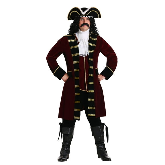 Plus Size Deluxe Captain Hook Costume for Men