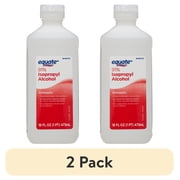 (2 pack) Equate 91% Isopropyl Alcohol Liquid Antiseptic, 16 fl oz