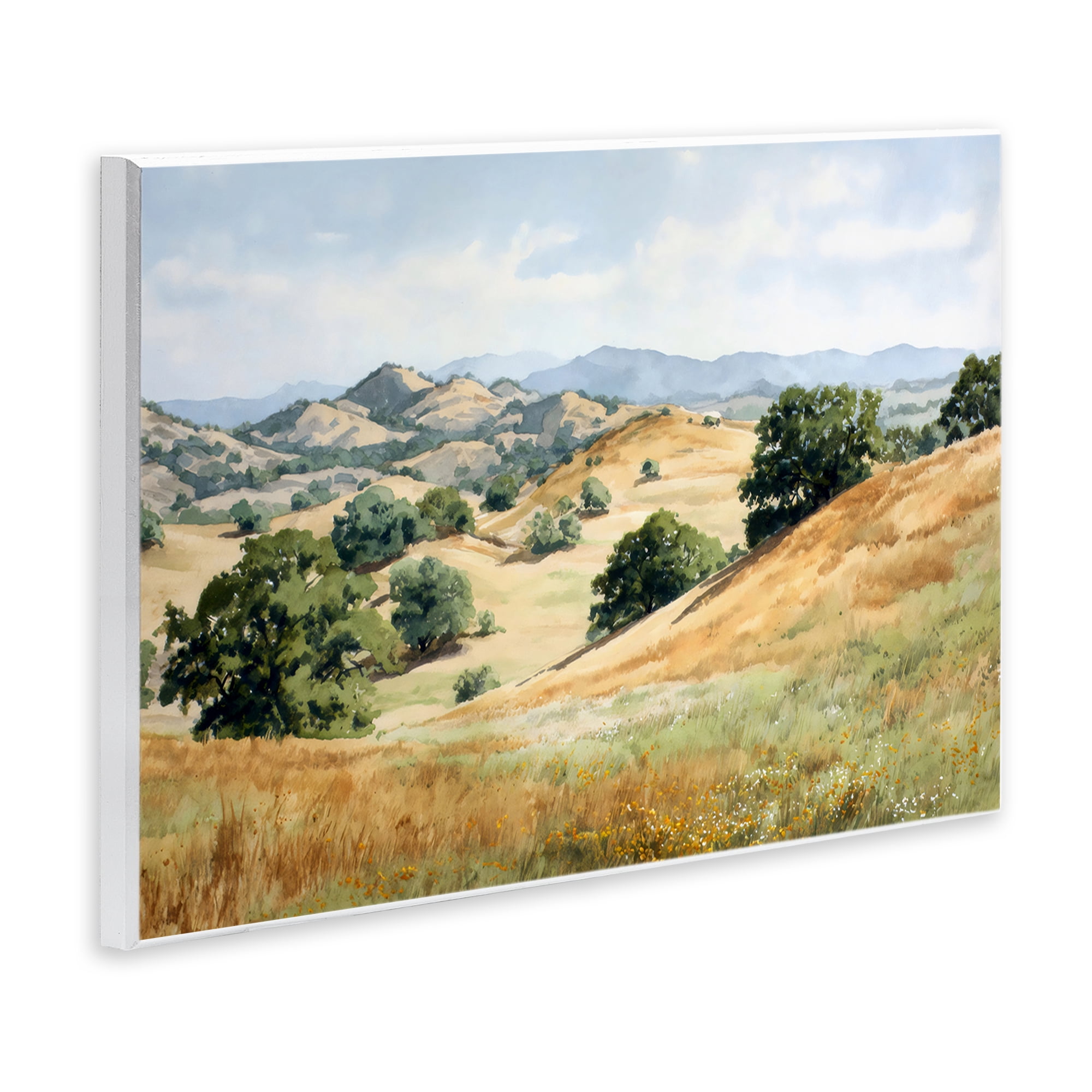 Stupell Industries Idyllic Mountains and Trees Wall Plaque Art, design by Petal Prints Design