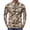 Khaki, variant on Active Quarter Zip Performance Top for Men, All-Over Camo Print Long Sleeve Moisture Wicking Shirt - Stretchy Breathable Gym Running Outdoor Athletic Wear Multicolor XXL