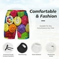thumbnail image 5 of Balery Brightly Colored Cupcakes Mens Swim Trunks Swim Shorts for Men Quick Dry Inseam Beach Shorts with Compression Liner Pocket-Small, 5 of 9