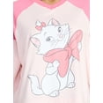 thumbnail image 4 of Marie the Cat Women's Varsity Graphic Tee with Elbow Sleeves, Sizes XXS-XXL, 4 of 7