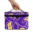 thumbnail image 3 of HELLHERO Travel Wash Cosmetic Bag Wide-open Travel Make up Bag Practical Travel Portable, Abstract Lines, 3 of 6