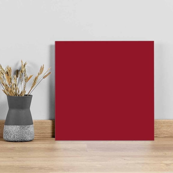Pure Red Wall Art Painting on Canvas, Simple Solid Color Canvas Art Home Prints Wall Art Framed Modern Artwork for Living Room Bedroom Wall Decor 8x8in