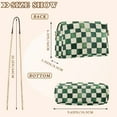 thumbnail image 4 of FORMRS Women Crossbody Purse with Chain Strap Vegan Leather Shoulder Handbag, Green and White Plaid Pattern, 4 of 7