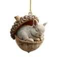 thumbnail image 2 of CoreLiving Forest Animals Acorn Ornaments for Christmas Tree, 2D Acrylic Pine Cone and Animal Hanging Decorations for Cozy Woodland Holiday Home Decor, 2 of 6