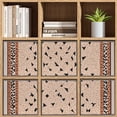 thumbnail image 7 of Set of 6 Collapsible Oxford Fabric Storage Cubes with Handles, Foldable Closet Organizer Bins for Clothes, Toys, Shelves, Home & Kitchen Beige Symmetry, 7 of 7