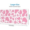 thumbnail image 3 of Pink Cow Print Gaming Mouse Pad Large XL Desk Mat Long Extended Pads Big Mousepad for Home Office Decor Accessories 31.5 X 11.8 Inch, 3 of 6