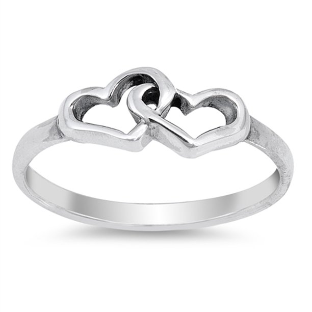 Sac Silver Forever Love Knot Heart Promise Ring New .925 Sterling