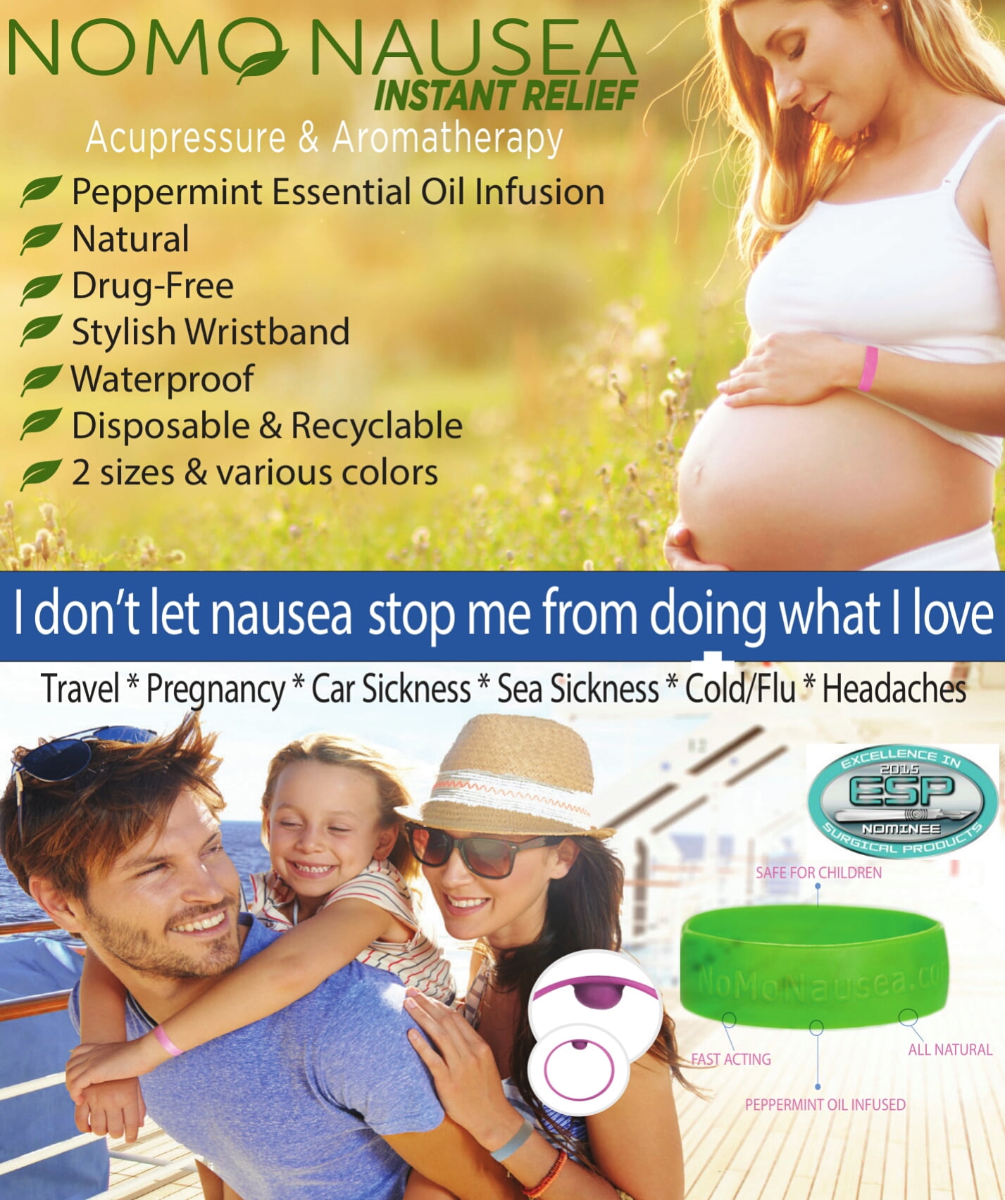 NoMo Nausea Kids Bands Nude