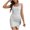 White, variant on SROBPTY Summer Dresses for Women Solid Straight Neck Sleeveless Ribbed