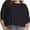 Black, variant on Women's Oversized Crop T-Shirt - Drop Shoulder Round Neck Workout Top - Comfort Casual Short Tee