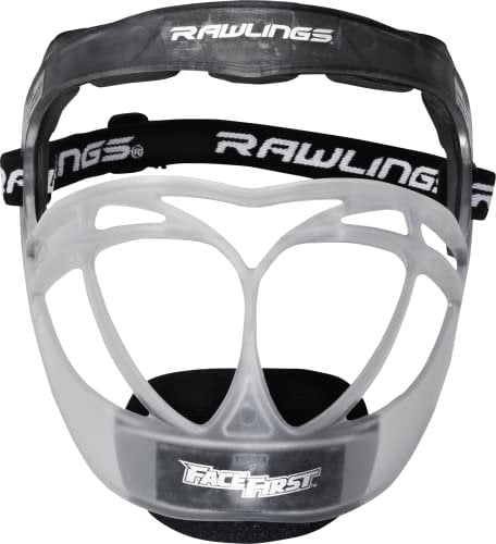 Rawlings Face First Softball Fielders Mask, Black/Clear