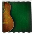 thumbnail image 3 of Ambesonne Guitar Shower Curtain, Floral Acoustic Pattern, 69"Wx70"L, Emerald Orange Yellow, 3 of 3