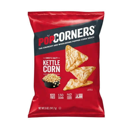 PopCorners Gluten-Free Popped Corn Chips Sweet & Salty Kettle Corn Flavor Snack Chips, Large Bag 5 oz