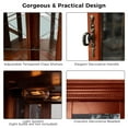 thumbnail image 5 of Lighted Curio Cabinet w/Adjustable Shelves, 5-tier Corner Display Case w/Mirrored Back & Glass Doors, 5 of 7